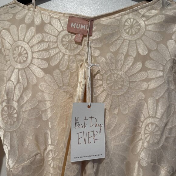 Show Me Your Mumu Sarah Dress in Cream Daisy Burnout - Picture 13 of 13